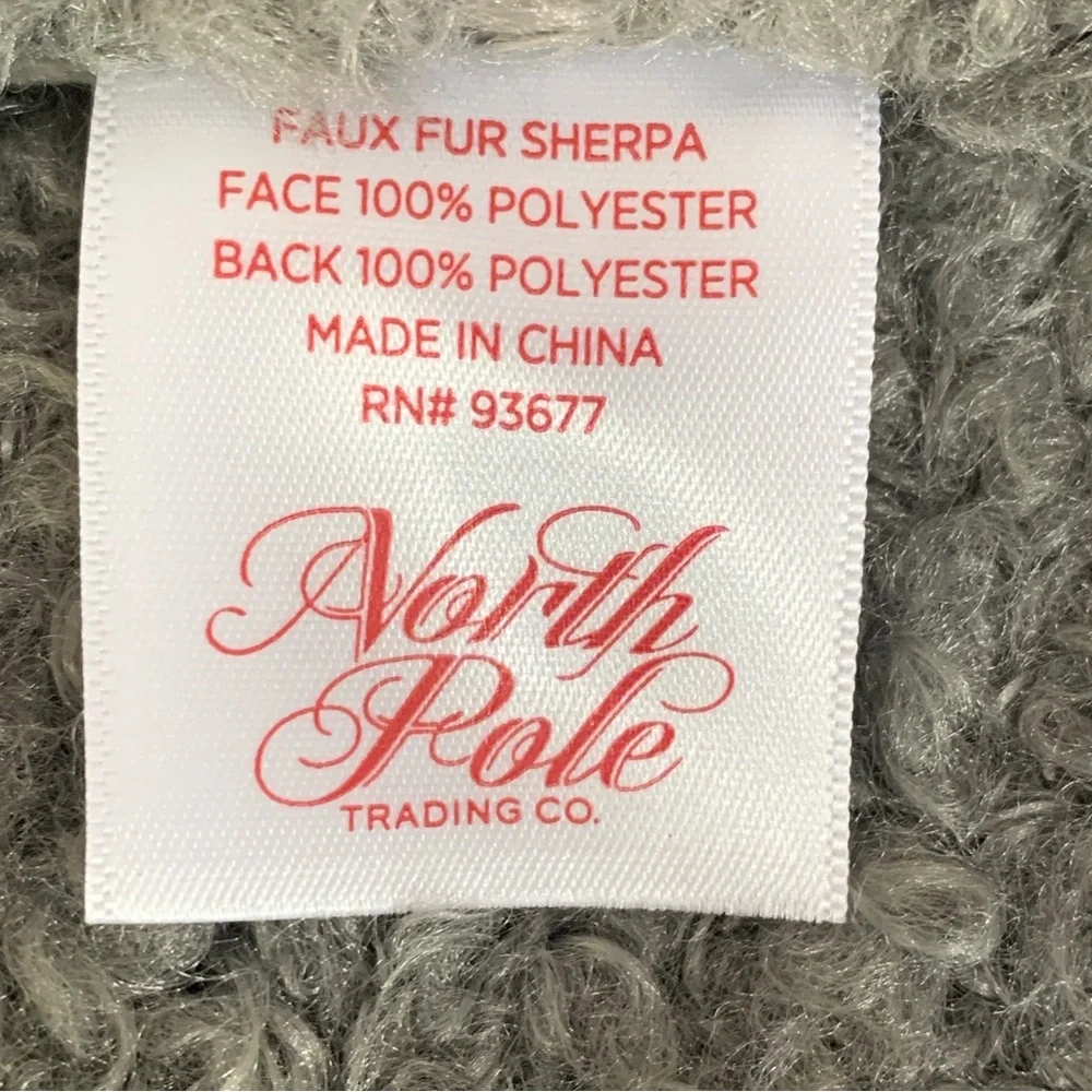 North Pole Trading Company Set of 4 Gray Cozy Faux Fur Sherpa Placemats